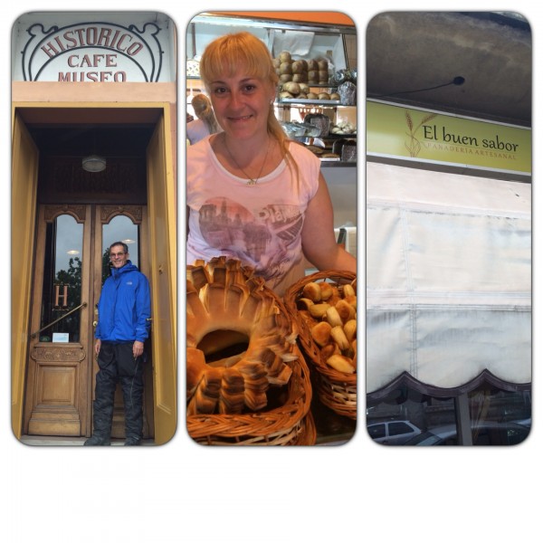 <p>
	23 dia -, Café no Histórico café museu e uma delíciosa Facturas de Mantega no El Buen Sabor panadaria artesanal , na rua Italia. Aguardando a troca dos pneus.</p>